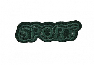 Термоаппликация "Sport" зеленый 38х12мм LA573