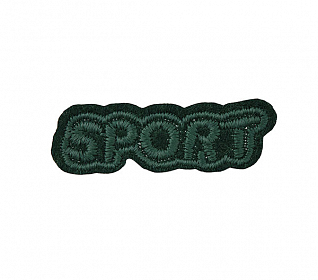 Термоаппликация "Sport" зеленый 38х12мм LA573